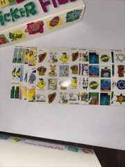 Vintage Highlights For Children Magazine Sticker File Box & Holiday Stickers Lot