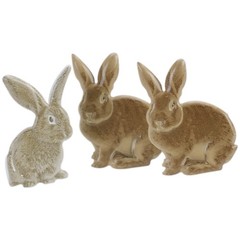 Eyelet Outlet Shape Brads 12/Pkg Rabbits Brown