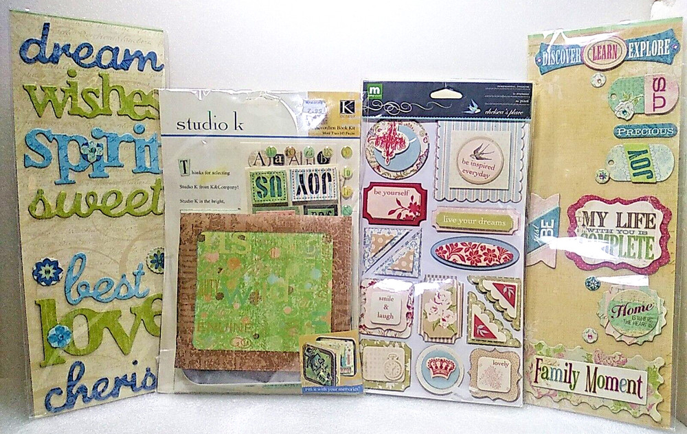 Lot Dimensional Scrapbook/Card Making~4 Packages (2 New + 2 Opened / Incomplete)