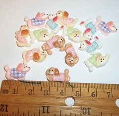 New 15 Resin Mini Puppy Dogs Craft Scrapbooking Embellishment etc. New