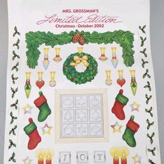 Vintage 2002 Mrs Grossmans Limited Edition Christmas Sticker Roll Lot 5 Sheets