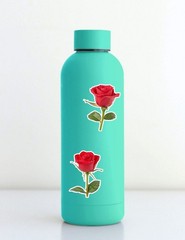 Red Rose Die Cut Vinyl Stickers Set Scrapbooking Laptop Waterbottle