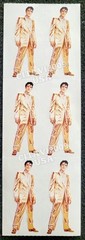 Vintage Stickers Sheet Elvis Presley In Golden Suit Paper House Rare.