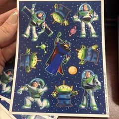 Vtg Hallmark Toy Story Stickers Buzz Lightyear Aliens Emperor Zurg Disney Pixar