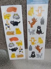 Mrs. Grossman’s stickers lot Of 4 Strips Cubby Cats Kittens Playful Cats New