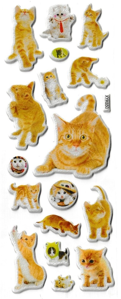 Stickers 3D puffy CAT KITTEN 🐈🐱🐯 cats kittens meow Tiger Lion cats