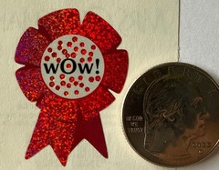PRISMATIC SPARKLE AWARD RIBBON Stickers(3pc) Mrs.Grossman’s•Sports•Card Making•