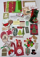 Christmas lot scrapbook planner journal junk collage ephemera paper crafting art