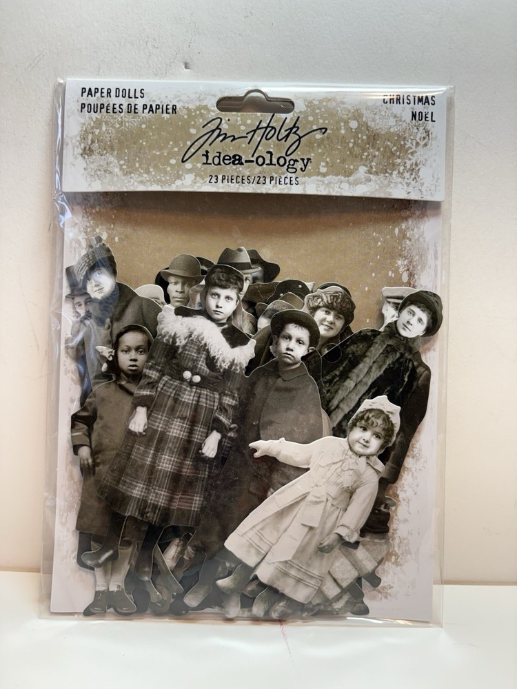 Tim Holtz Idea-ology Christmas Noel Paper Dolls TH94090 23 pieces Brand New!