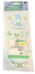 Jolees Boutique Sweet Baby Boy Stroller Infant Bottle food Scrapbook Stickers