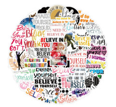 Inspirational Sticker Quotes Motivational Scarpbook Decal Vinyl Stickers 50pcs