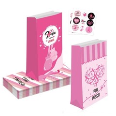 Ribbon Sticker Water Bottle Labels Breasts Cancer Awareness Sticker for Party