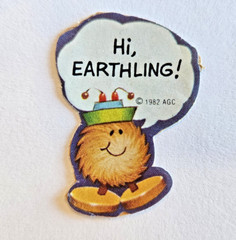 Vtg American Greetings Space Aliens Stickers 1982 AGC Trimmed Robot Earthling