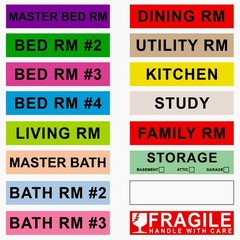 960 Count Home Moving Labels,16 Rolls Different Color Coding Moving Labels fo…