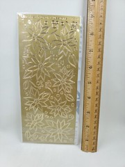 CR5 Lot Of 4 Christmas Poinsettia Embellishments For Cards Or Scrapbooking Lot B