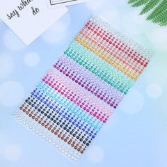 Acrylic Rhinestone Sticker Multi Shape Bright Color For Gift Giving 1 Sheet