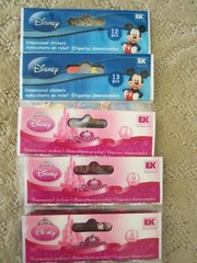 ASSORTED DISNEY THEME DIMENSIONAL 3D STICKERS EK SUCCESS – YOU CHOOSE