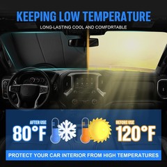 Windshield Sun Shade Compatible with Chevrolet Silverado & GMC Sierra 1500/25…