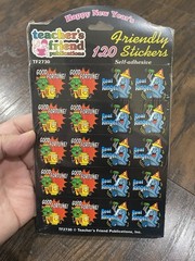 VTG 1995 Happy New Years Sealed Package Stickers Lot Of 2 Teachers Friend