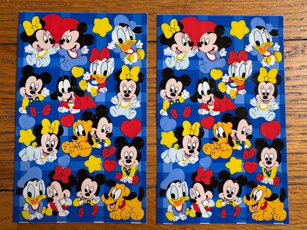 2 Sheets Sandylion Disney Stickers Mickey Mouse & Friends RARE