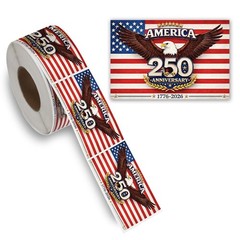 500 PCS Waterproof American Flag Stickers – 250th Independence Anniversary Decal