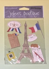 Jolee’s Boutique PARIS Destinations 8pcs Dimensional Scrapbooking Stickers RARE
