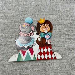 Vintage Circus Cardboard Cutouts Lion Clown Bear Monkey Pig Elephant Ephemera