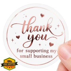 jeecalart 100pc Rose Thank You Stickers
