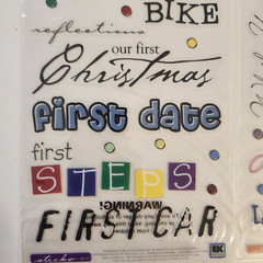 NEW Lot 2 Sheets Stickers BABY / MILESTONES Phrase Cafe Words Phrases Quotes -G