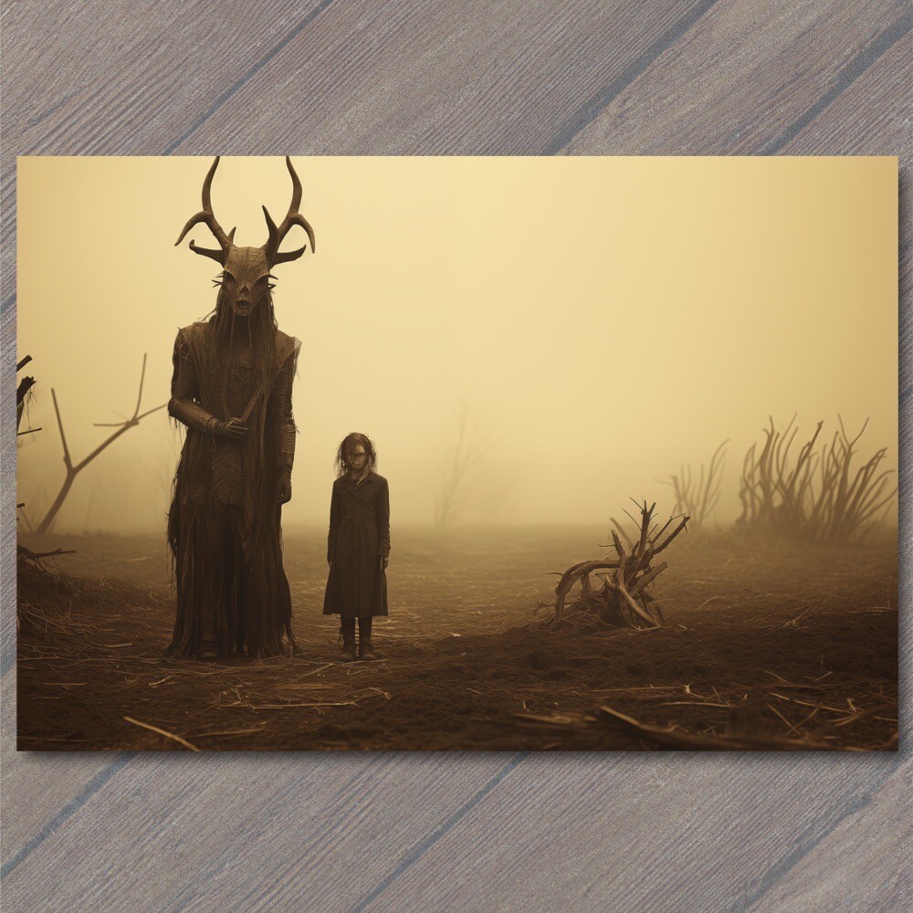 STICKER Couple Weird Creepy Vibe Antler Mask Demon Girl Unusual Love Cult Fiel