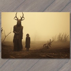 STICKER Couple Weird Creepy Vibe Antler Mask Demon Girl Unusual Love Cult Fiel