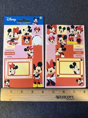 Mickey & Minnie Mouse Sticker Sheet Scrapbook Craft Stickers