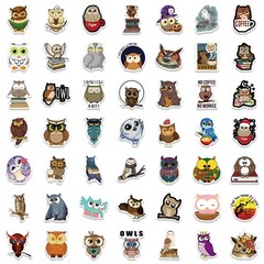 100pcs Cute OWLS stickers, Magic School, Hydro flask laptop no residue, 194