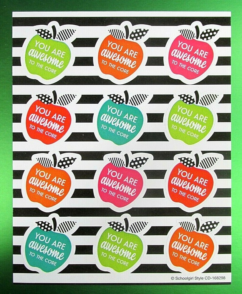 Motivational Awesome Apples Carson Dellosa Sticker Sheet