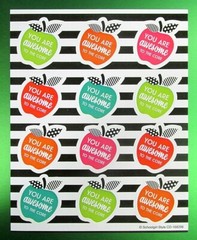 Motivational Awesome Apples Carson Dellosa Sticker Sheet