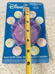 Vtg Disney Tinker Bell Stickers Flower Clip Stickeroni Hallmark Purple Peter Pan