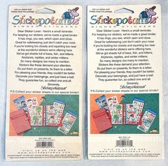 2 Stickopotamus Binder Sticker Sheets Sets Numbers Gingham Letters SEALED NOS