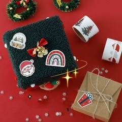 Christmas Sticker For Gift Box Decoration Secure Adhesive Seal With Festive