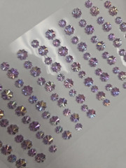 CraftbuddyUS 110pcs, AB LILAC FLOWER Self Adh Rhinestone Gems Wedding Craft