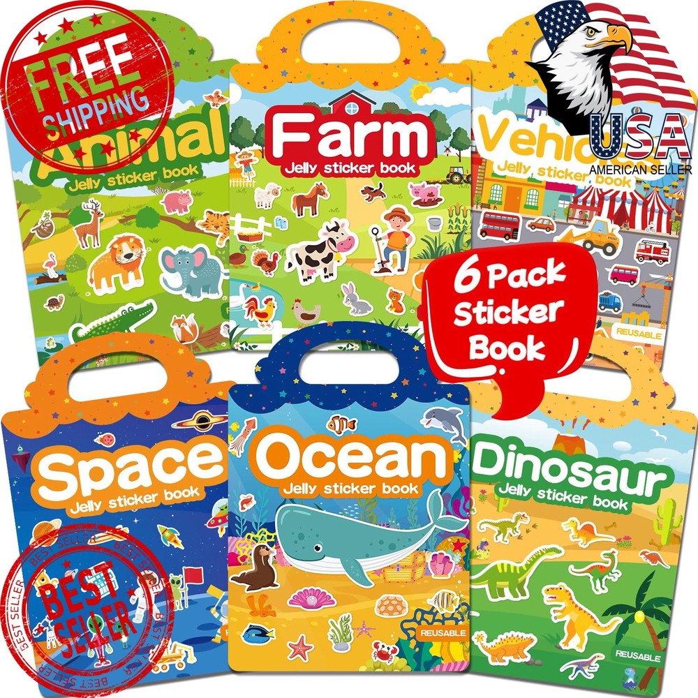 CREATIVETREES Reusable Sticker Book 6 Sets