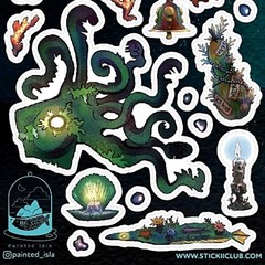 Stickii – Deep Sea Creatures Sticker Sheet – Underwater Ocean Monster Stickers