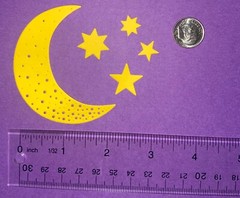 🌜5 MOON & STARS🌠 cardstock paper die cut embellishments …