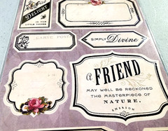 K&Company Brenda Walton Flora Fauna Embossed Stickers Labels 2011 NOS Scrapbook