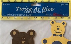 TEDDY BEARS Laser Overlay Die-Cuts(3pc)DCWV•Stuffed Animal•Child’s Toy•Browns•