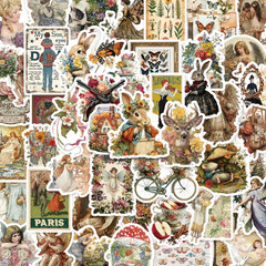 300 Pcs Vintage Stickers, Junk Journal Supplies, Cute Stickers for Journaling Su