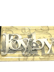 Making Memories Metal Words Baby Shower Silver Tone Boy Girl Love Joy Card Craft