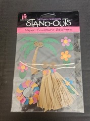VINTAGE Provo Craft Stand Outs Paper Sculpture Stickers 4×6 Hawaii theme *