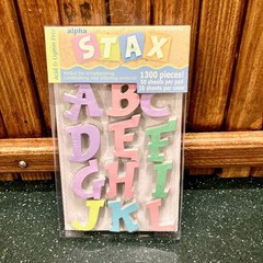 Alpha Stax Paper Letters ABC LOT Colorbok 1300 Pcs Each Pack: Pastel & Xmas