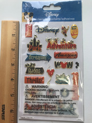Lot EK Success Disney Scrapbook Stickers Mickey Cars Nemo Bottle Caps