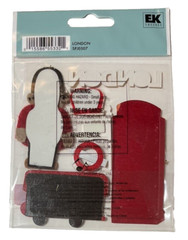 UK Travel Britain Red Booth Jolee’s Boutique Dimensional Scrapbook Stickers